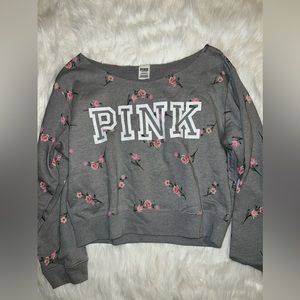 PINK Off The Shoulder Crew